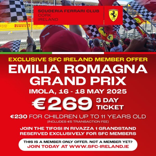 Imola Grand Prix 2025 - Rivazza 1 Stand - Adult 3 Day Ticket